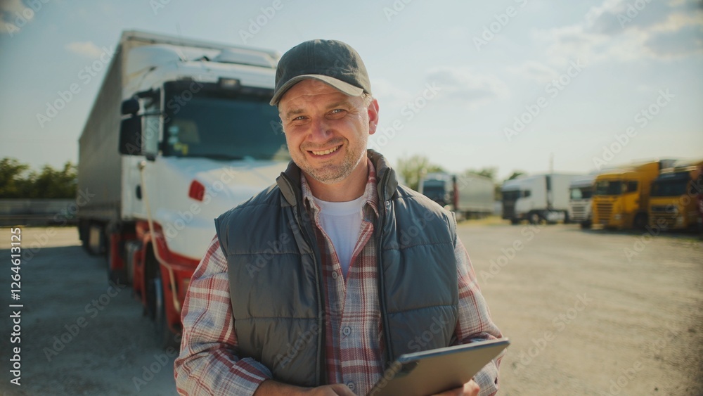 Travailleur souriant